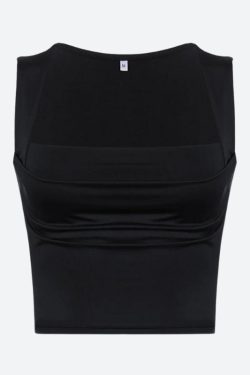 Ruched Square Neck Tank Top