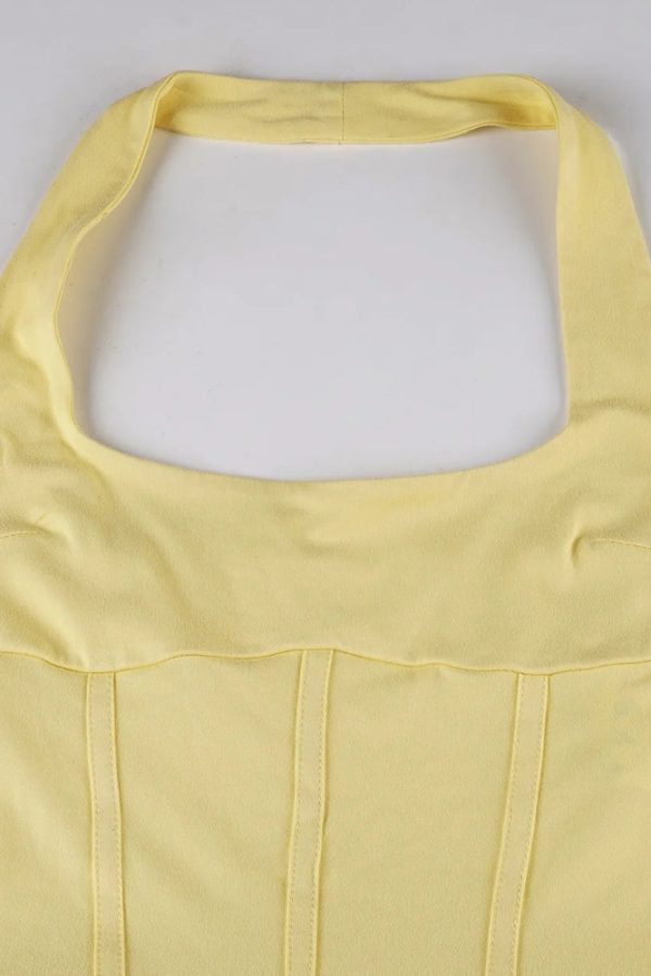 Ruffled Halter Mini Dress