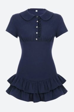Ruffled Polo Mini Dress