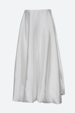 Satin Bubble Midi Skirt