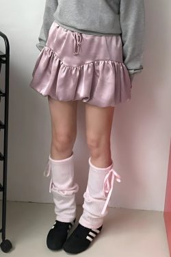 Satin Bubble Mini Skirt