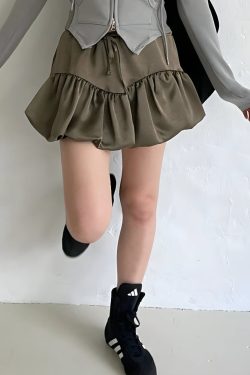 Satin Bubble Mini Skirt