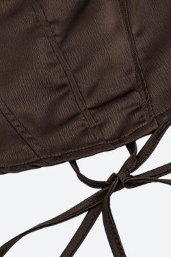 Satin Lace Up Corset Top