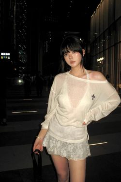 Sheer Cross One Shoulder Top