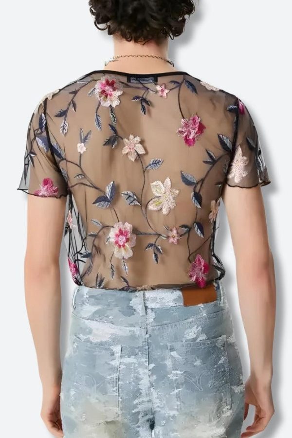Sheer Floral Top