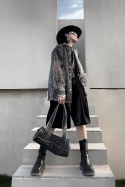 Sheer Mesh Button-Up Shirt