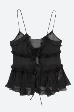 Sheer Open Front Top