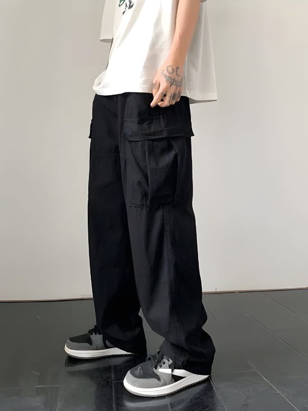 Side Belt Detailed Baggy Cargo Pants