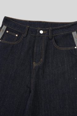 Side Stripe Wide Jeans