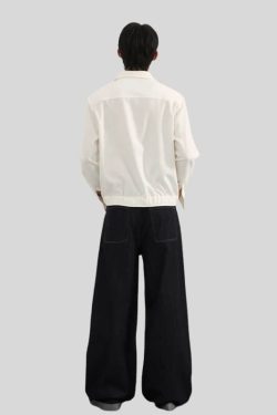 Side Stripe Wide Jeans