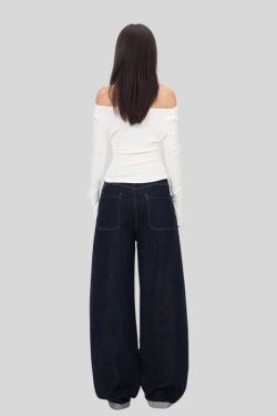 Side Stripe Wide Jeans