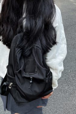 Simple Black Large Capacity Versatile Backpack Bag
