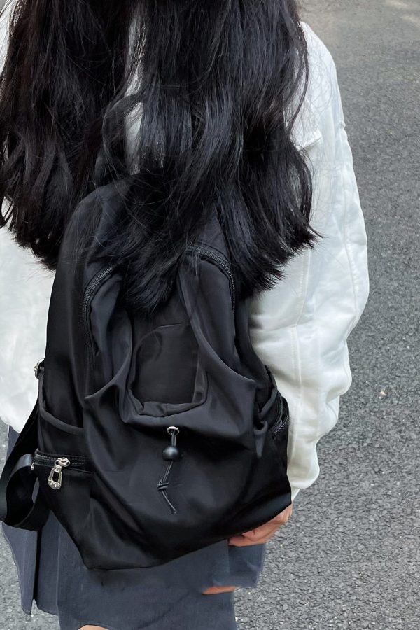 Simple Black Large Capacity Versatile Backpack Bag