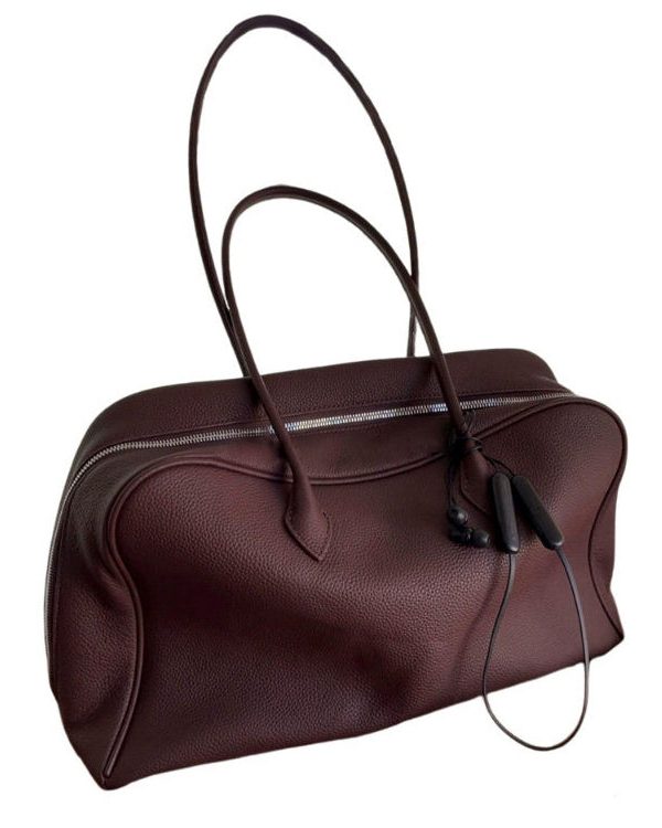 Simple Chocolate Zippered Large Capacity Leather Shoulder Bags