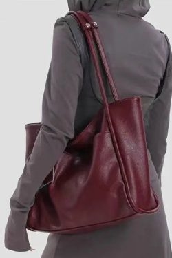 Simple Mulberry Large Capacity Faux Leather Shoulder Bags