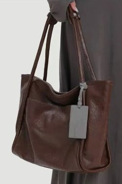 Simple Mulberry Large Capacity Faux Leather Shoulder Bags