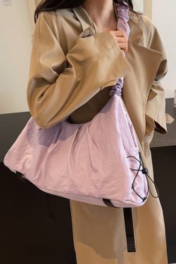 Simple Purple Durable Large Capacity Messenger Bag