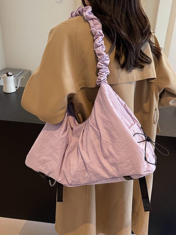 Simple Purple Durable Large Capacity Messenger Bag