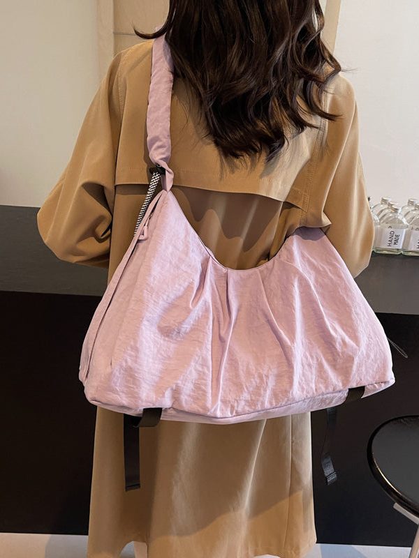 Simple Purple Durable Large Capacity Messenger Bag