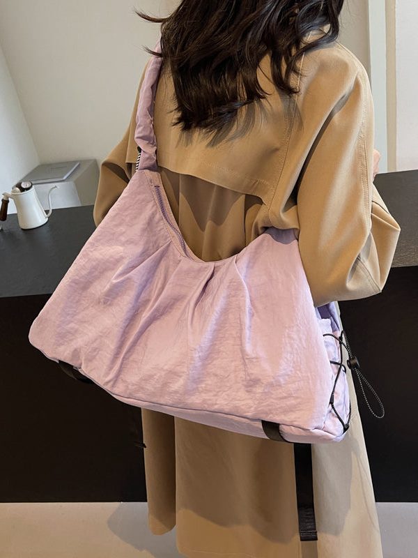 Simple Purple Durable Large Capacity Messenger Bag