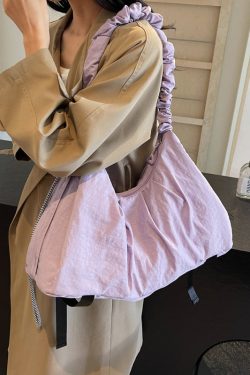 Simple Purple Durable Large Capacity Messenger Bag