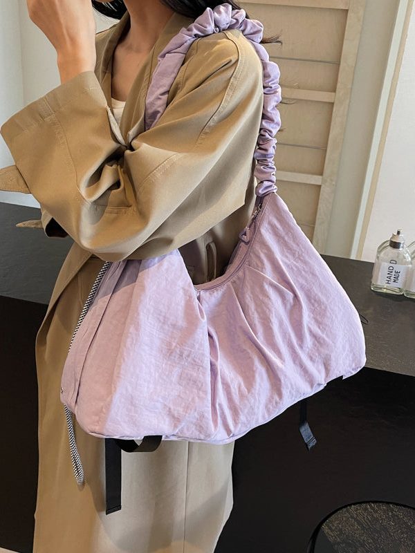 Simple Purple Durable Large Capacity Messenger Bag