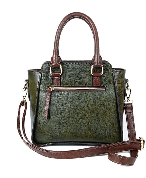 Simple Red Casual Rub color Calf Leather Messenger Bag