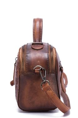 Simple Yellow Rub color Paitings Leather Tote Handbag