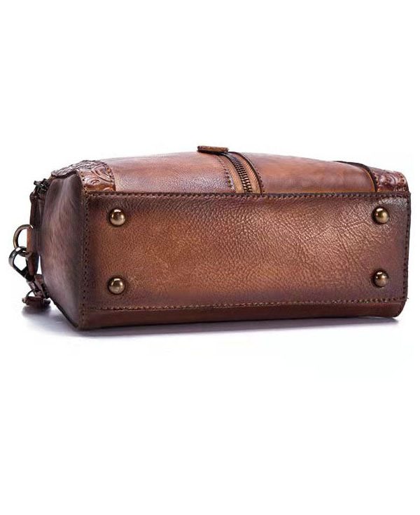 Simple Yellow Rub color Paitings Leather Tote Handbag