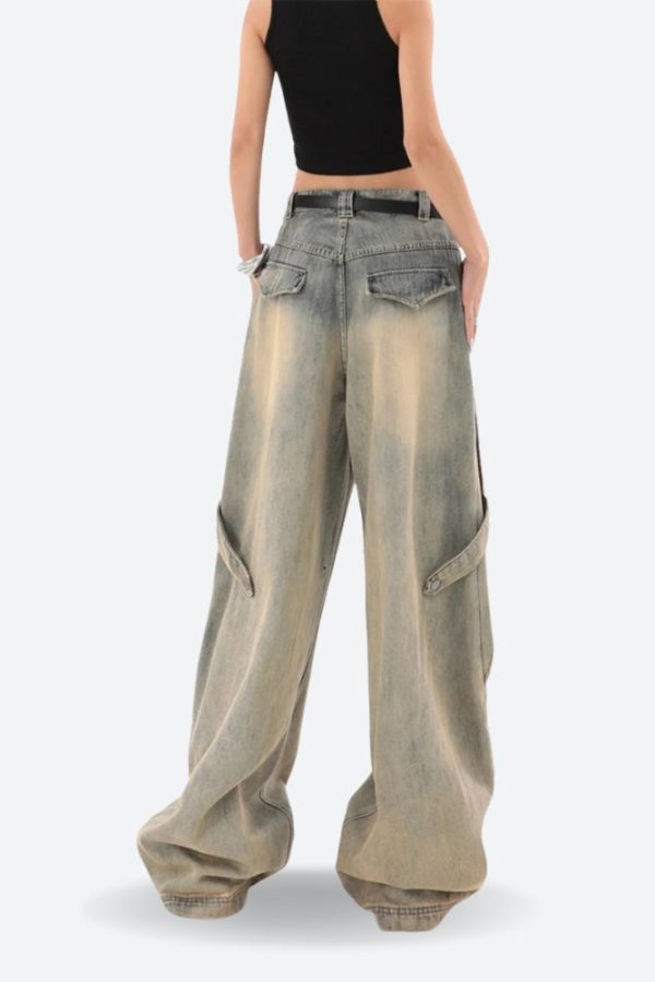 Skater Layered Denim Jeans