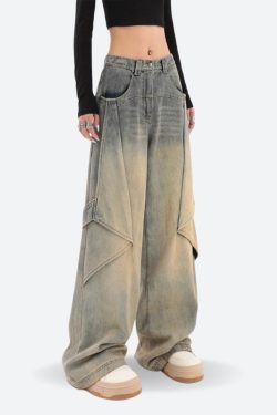 Skater Layered Denim Jeans