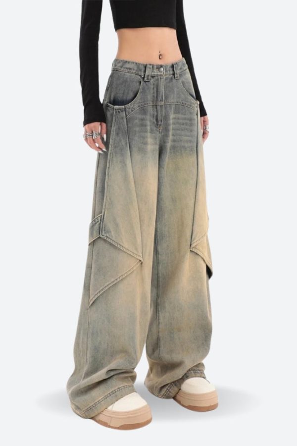 Skater Layered Denim Jeans