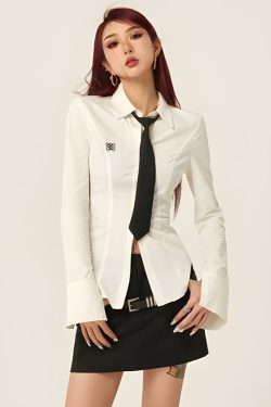 Slim Fit Tie Shirt