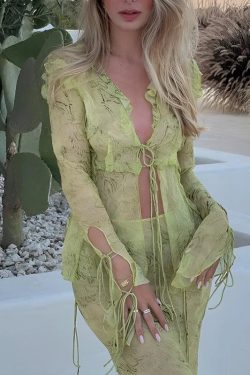 Snakeskin Blouse & Maxi Skirt Two Piece Set