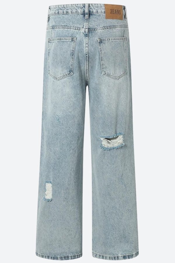 Snap Button Cut Out Jeans