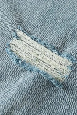 Snap Button Cut Out Jeans