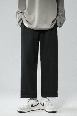 Soft Boy Elastic Waist Straight Leg Pants