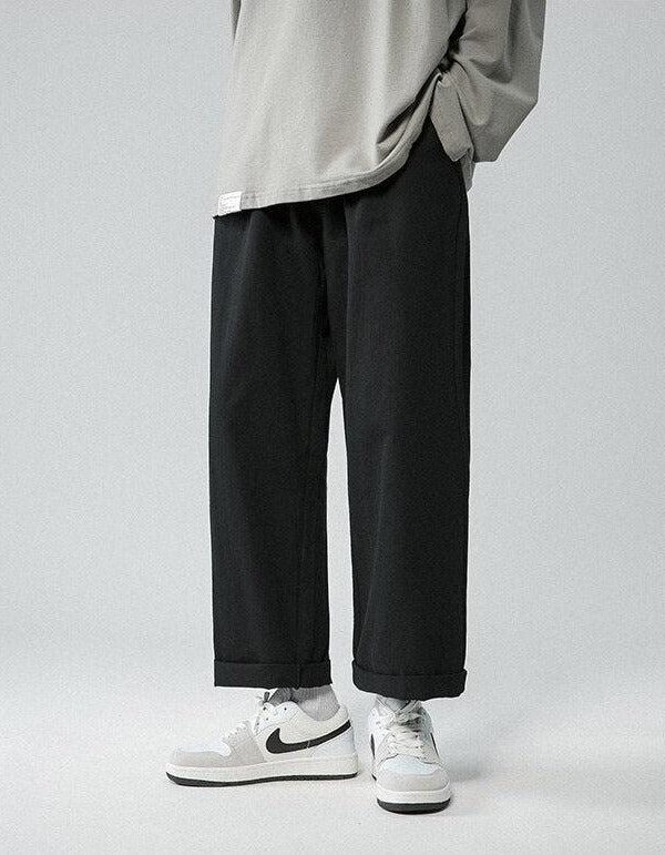 Soft Boy Elastic Waist Straight Leg Pants