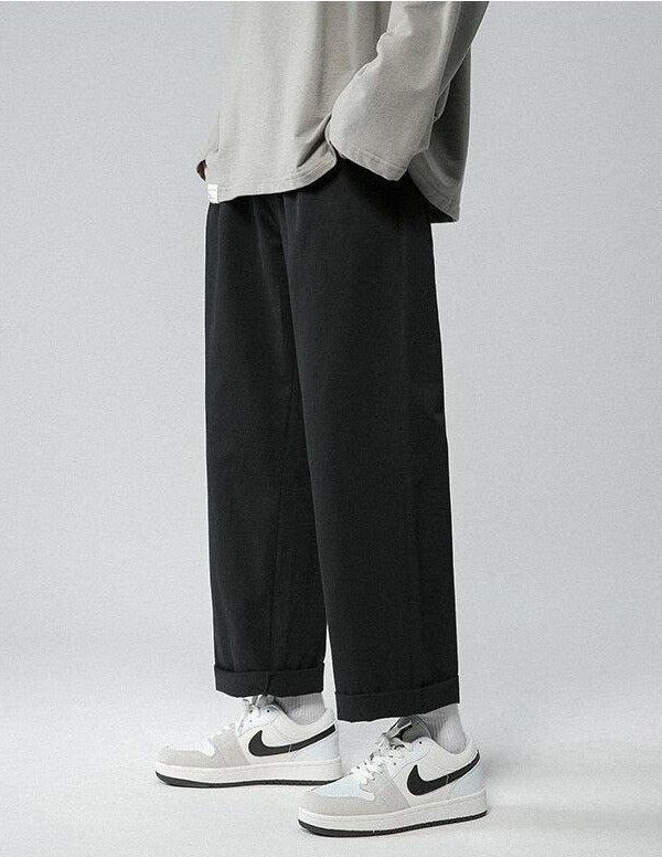 Soft Boy Elastic Waist Straight Leg Pants