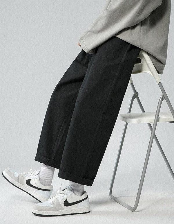 Soft Boy Elastic Waist Straight Leg Pants