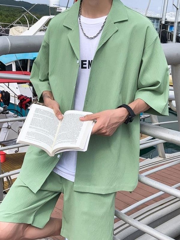 Soft Boy Shirt and Shorts Two Piece Set