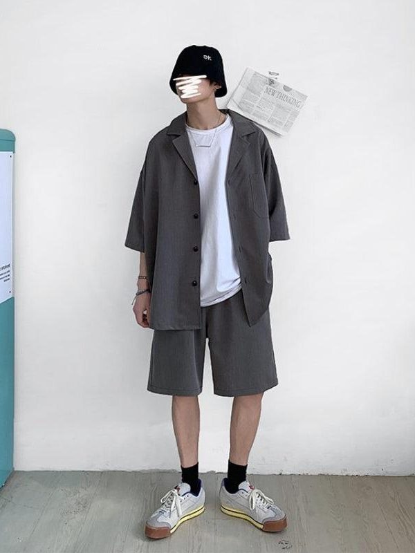 Soft Boy Shirt and Shorts Two Piece Set