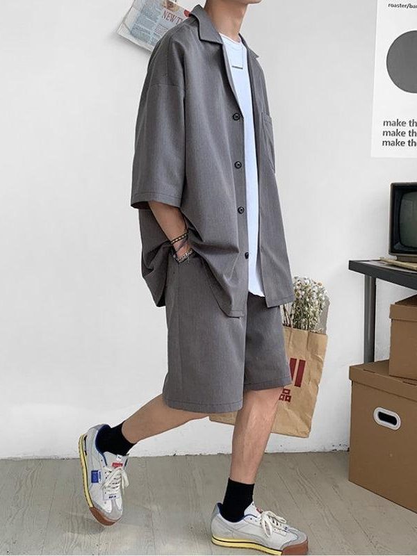 Soft Boy Shirt and Shorts Two Piece Set