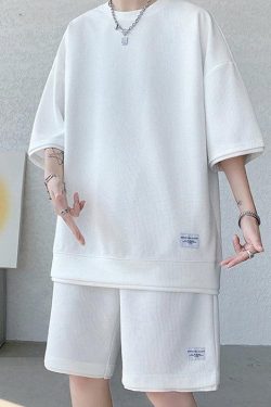 Soft Boy Sweatshirt & Sweatshorts Two Piece Set