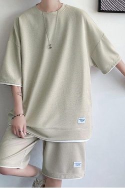 Soft Boy Sweatshirt & Sweatshorts Two Piece Set