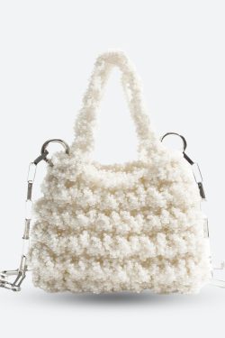 Soft Girl Beaded Chain Strap Handbag