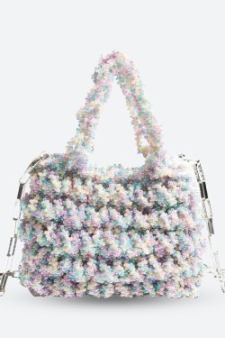 Soft Girl Beaded Chain Strap Handbag