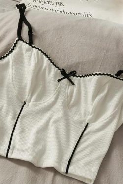 Soft Girl Bow Corduroy Top