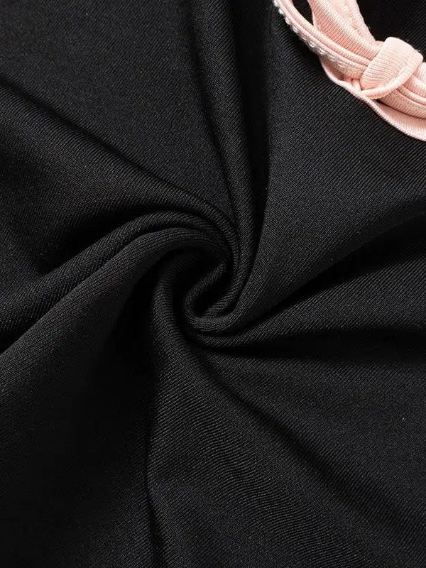 Soft Girl Bow Sweetheart Neckline Top