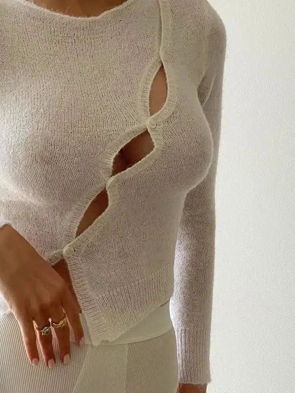 Soft Girl Button Up Knitted Top